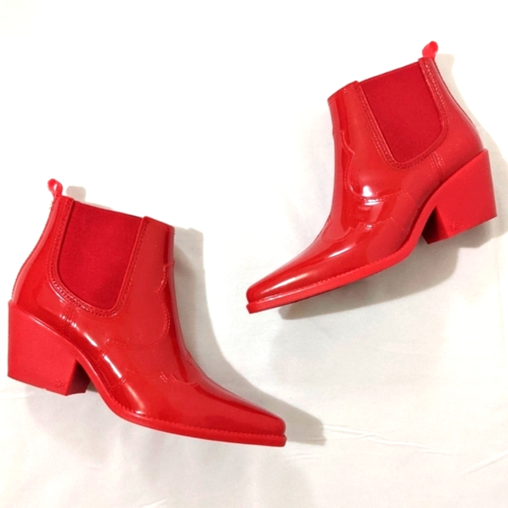 Sam Edelman Red Cowboy Rain Boots